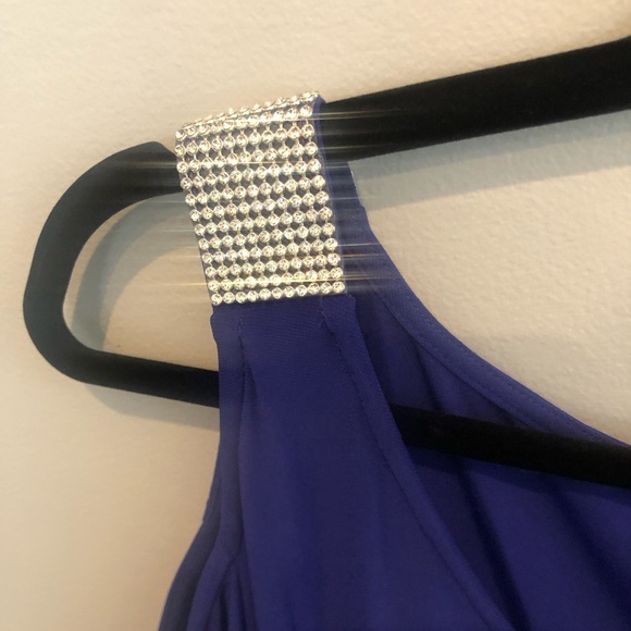 BLUE Plus Cold Shoulder Evening Dress - Picture 6 of 7